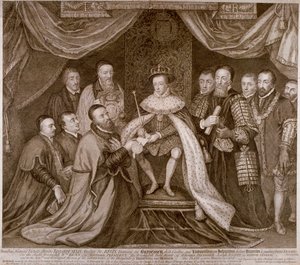 Edward VI Signing a Charter Giving Bridewell to the City of London for a Workhouse