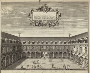 The Quadrangle on the Inside of the Royal Exchange by George Vertue