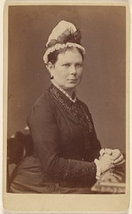 Unidentified Woman Wearing a Bonnet with a Bow, Seated with Hands Together by George Washington Wilson