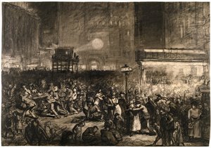 Election Night Times Square by George Wesley Bellows