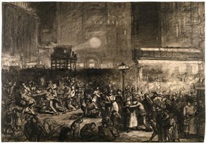 Election Night Times Square by George Wesley Bellows