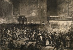 Election Night Times Square by George Wesley Bellows