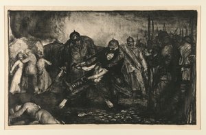 The Enemy Arrive, or The Germans Arrive, from the War Series by George Wesley Bellows