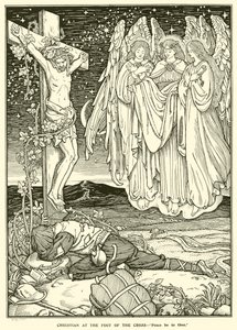 Christian at the Foot of the Cross by George Woolliscroft Rhead