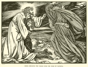 Moses Breaking the Tables over the Head of Faithful by George Woolliscroft Rhead