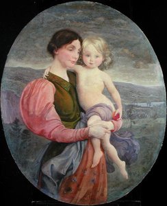 Mother and Child: A Modern Madonna by George de Forest Brush or Brusch