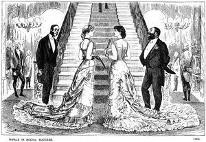 Rivals in Social Success, 1880 by George du Maurier