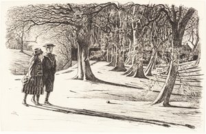 Two Children in the Snow by George du Maurier