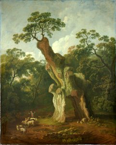 View of the Greendale Oak in Welbeck Park by George the Elder Barret