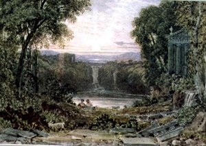 Sunset, Tivoli by George the Younger Barret