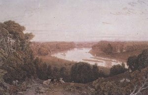 View from Richmond Hill, Surrey by George the Younger Barret