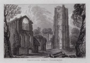 Fountains Abbey, Yorkshire by George the Younger Cuitt