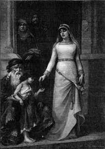 Blanche de Castille, Queen of France (1188 - 1252), nicknamed the Love of the Poor (1879)