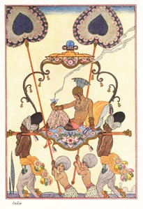 A Noble Woman Burns Incense in a Palanquin, Ancient India