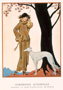 Autumnal Symphony, afternoon coat and dress by Worth, from 