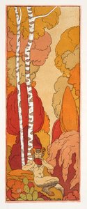 Chant Pastoral, Illustration from Les Chansons de Bilitis, by Pierre Louys, pub. 1922 by Georges Barbier