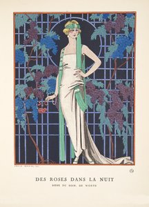 Des Roses dans la Nuit, from a Collection of Fashion Plates by Georges Barbier