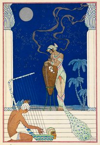 Egypt. An Egyptian Personage, and Musician. by Georges Barbier