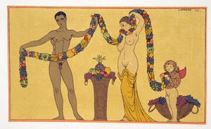 Illustration from Les Chansons de Bilitis, by Pierre Louys, pub. 1922 by Georges Barbier
