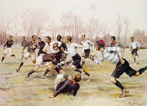 Football (Rugby), Championship match at Parc de Saint Cloud, Sports calendar, February by Georges Bertin Scott