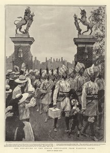 The Departure of the Indian Contingent from Hampton Court by Georges Bertin Scott