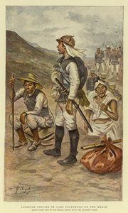 Japanese Coolies or Camp Followers on the March