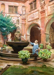 The Little Cloister of the Augustins by Georges François Castex