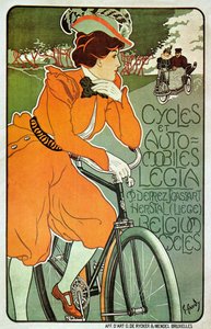 Poster advertising Legia bicycles, Liege, Belgium