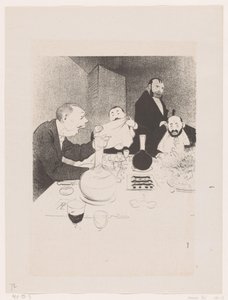 Men at Table During a Dinner by Georges Hermann Rene Paul
