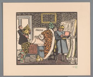 Soldiers Plundering a House