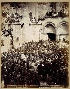 Ceremony of the washing of feet, Church of the Holy Sepulchre, Jerusalem
