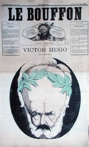 Caricature of Victor Hugo (1802-85) from the front cover of 