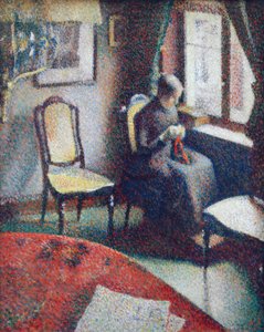 Woman Sewing at the Window by Georges Lemmen