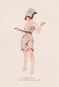 Woman Clothed in Ration Coupons