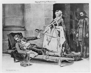 Tadeusz Kosciuszko refusing sword offered by Catherine II by Georges Louis Poilleux Saint Ange