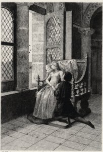 Illustration by Georges Antoine Rochegrosse (1859-1938) for “The Burgraves” (first part - scene III) historical drama by Victor Hugo by Georges Marie Rochegrosse