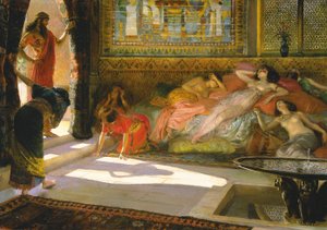 New Arrival at the Harem, Thebes, 18th Dynasty by Georges Marie Rochegrosse