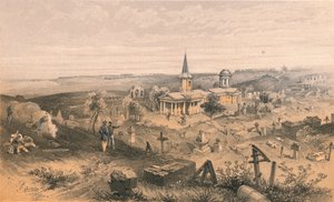 Quarantine Cemetery and Church with French Battery No. 50, 1856 by Georges McCulloch