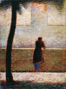 A Man Leaning on a Parapet