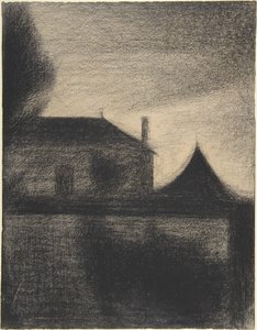House at Dusk by Georges Pierre Seurat