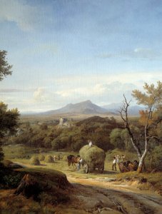 Country scene (left detail) by Georges Prieur