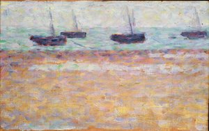 Harbor of Grandcamp (Four Boats) by Georges Seurat