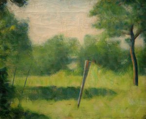 Landscape with a Stake by Georges Seurat