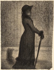 Woman Strolling (An Elegant Woman) by Georges Seurat
