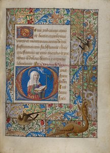 Initial O: Saint Geneviève by Georges Trubert