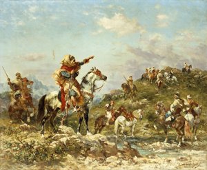 Arab Warriors on Horseback