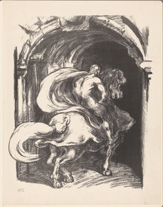 Rider Entering a Gate