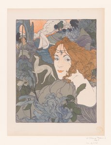 Lady with Nobleman and Greyhound by a River