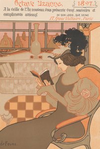 New Years Wishes for 1897 from Octave Uzanne by Georges de Feure