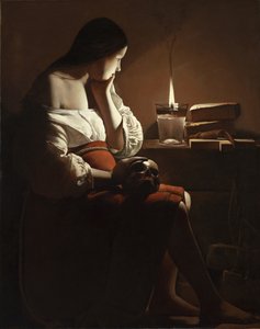 The Magdalen with the Smoking Flame, circa 1635-37 by Georges de La Tour